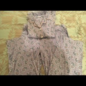 Long sleeve front button pajamas